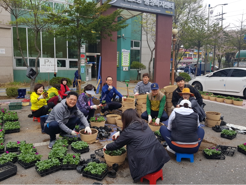 옥련2동 주민자치회, 가로등 화분 정비의 1번째 이미지