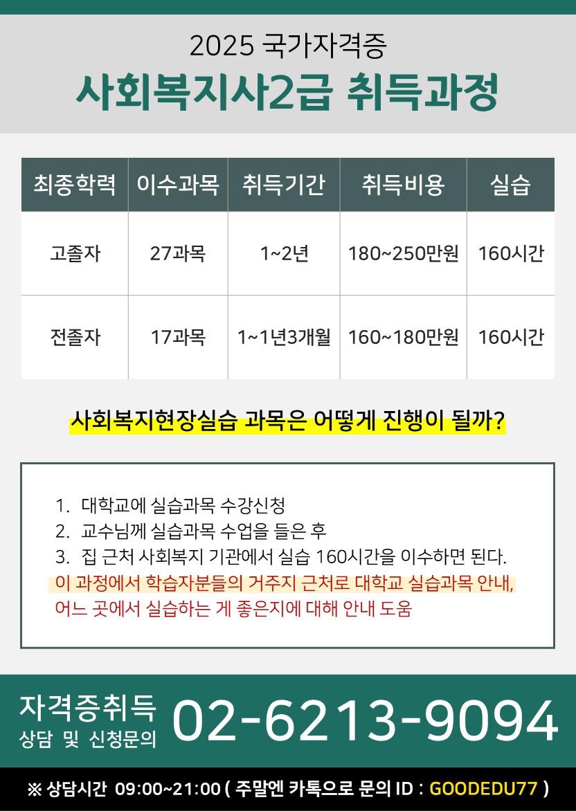 국가자격증 사회복지사2급  국가고시로 개정 전 마지막으로 쉽게 취득하자의 1번째 이미지